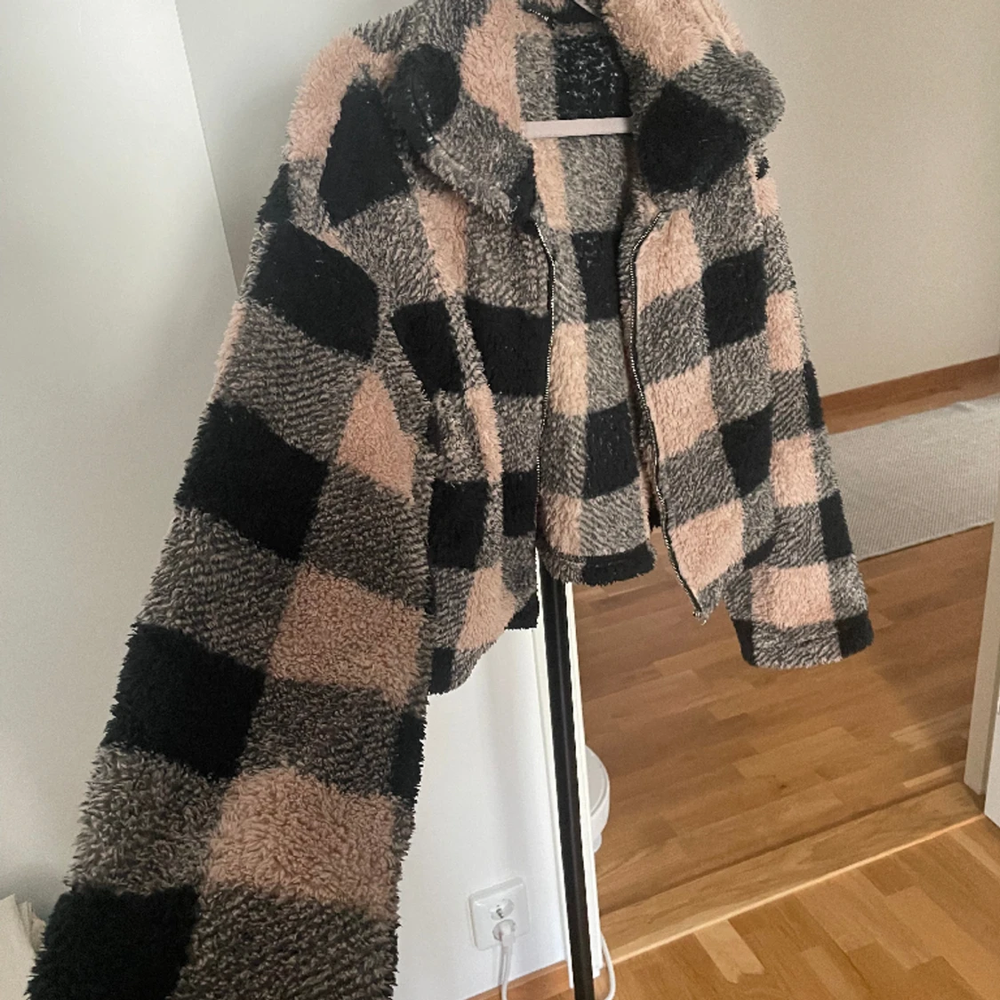 Rutig jacka teddy fleece  - 90