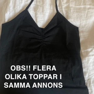 Toppar - Flera olika sommartoppar i storlekarna XXS-S!! Alla toppar är i bra skick o säljs för 30kr/st eller för alla 100kr🥰 så hör av dig om du vill ha en av topparna eller en av topparna tsm med nått annat eller alla topparna💗💗
