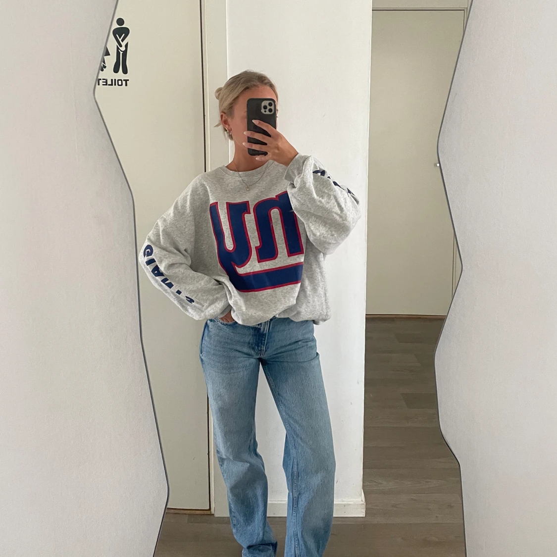 Grå collagetröja - 90