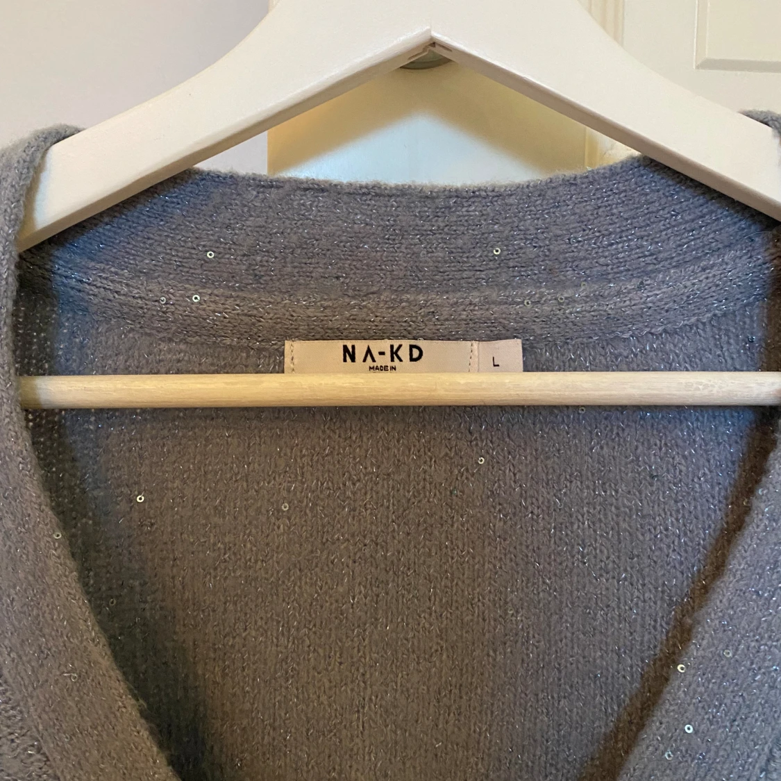 Blå glittrig kofta  - 91