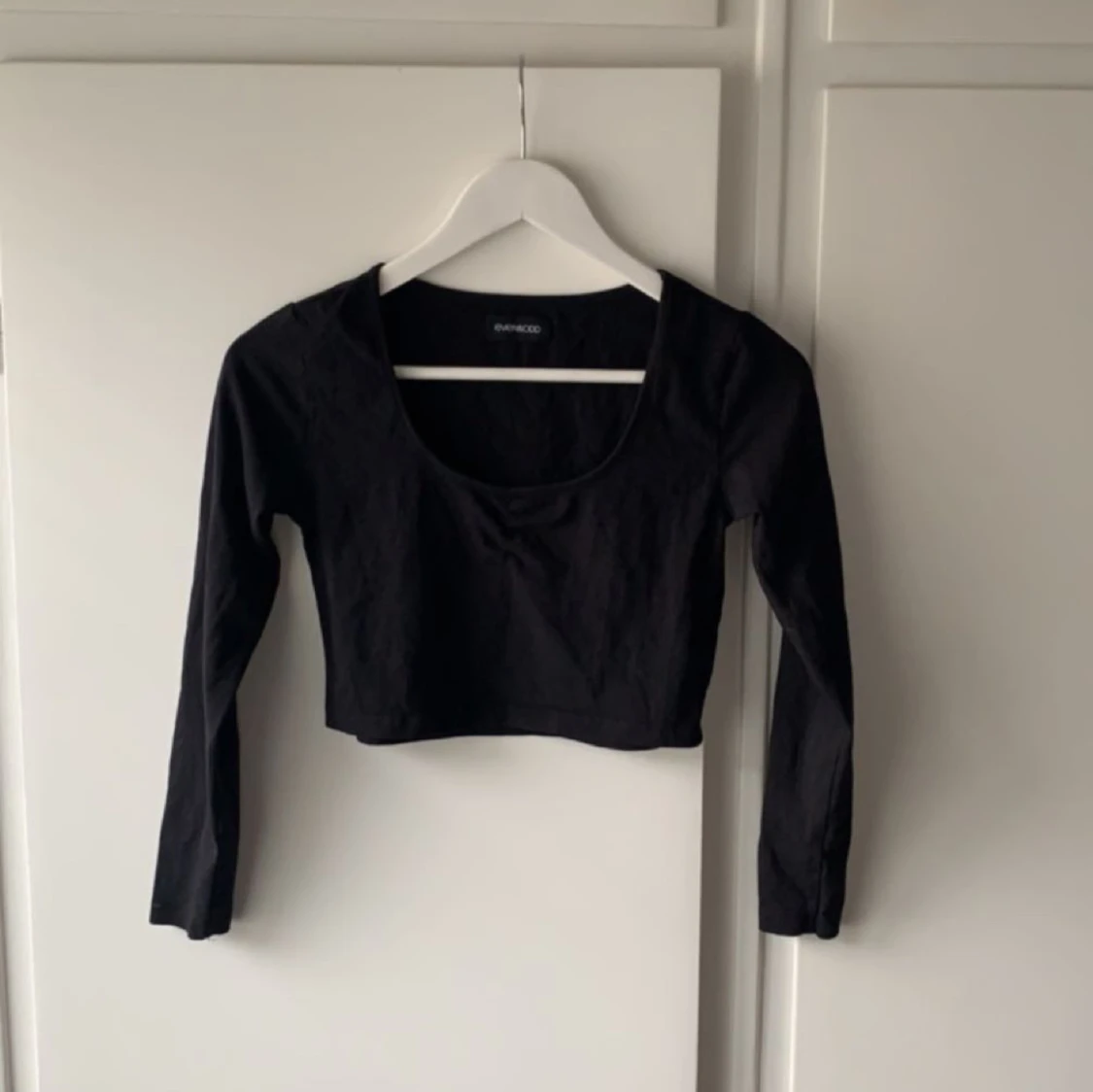 Långärmad tröja, svart - 92