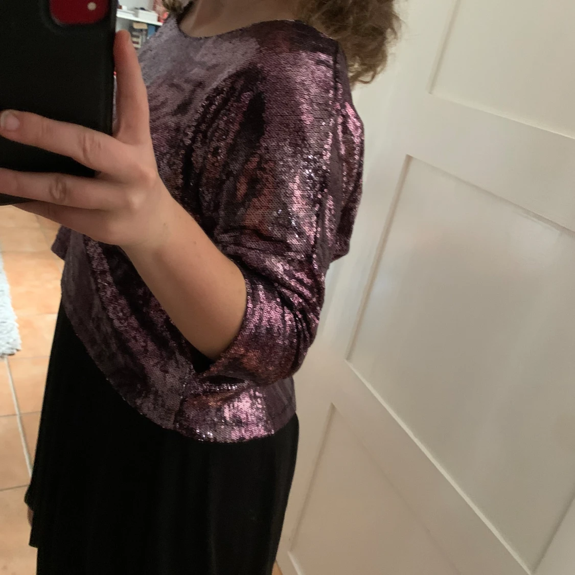 Lila paljettopp 💜  - 90