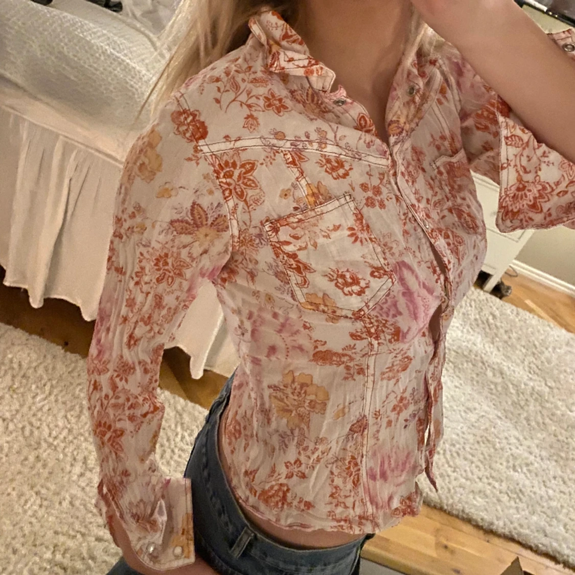 Mönstrad blus  - 90