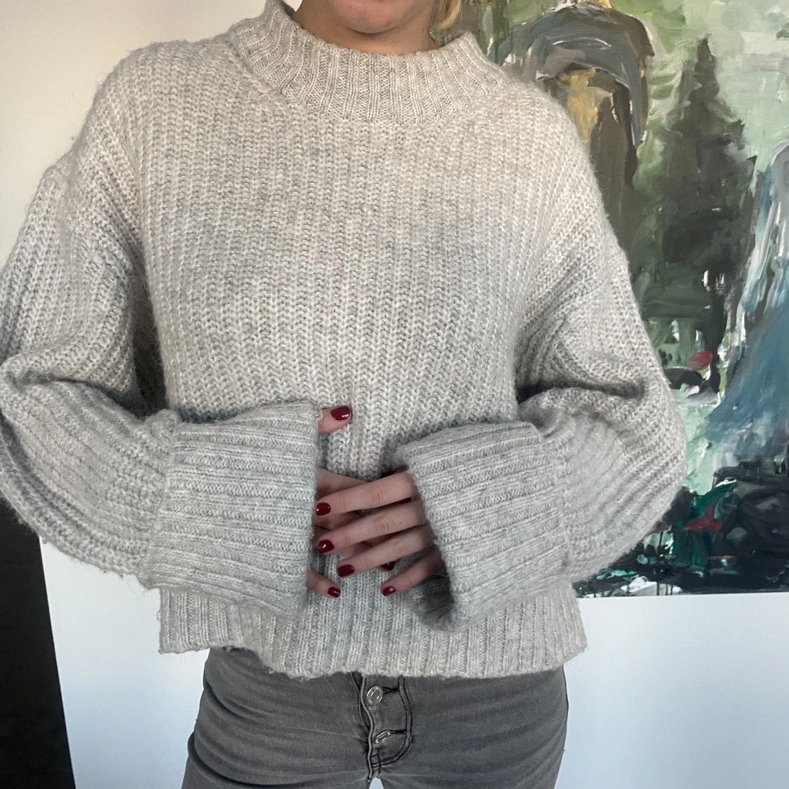 Stickad tröja från Gina  - 90