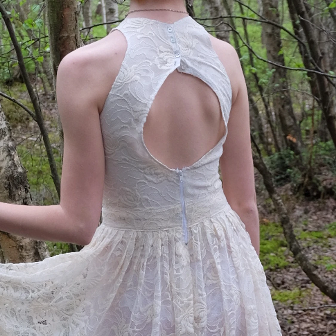 ♡vit spetsklänning ♡ - 90