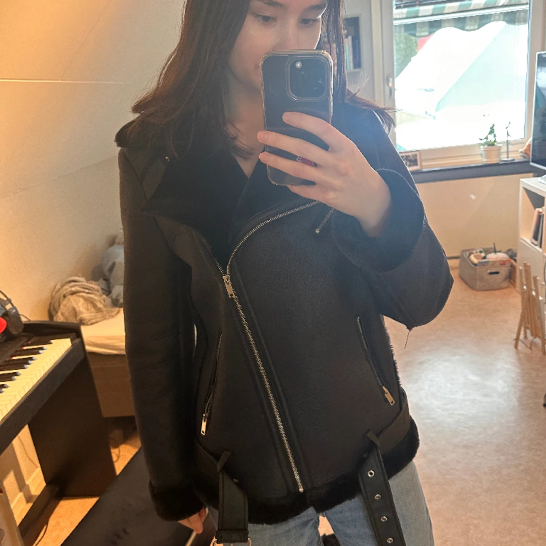 Fejk-läder jacka - 90