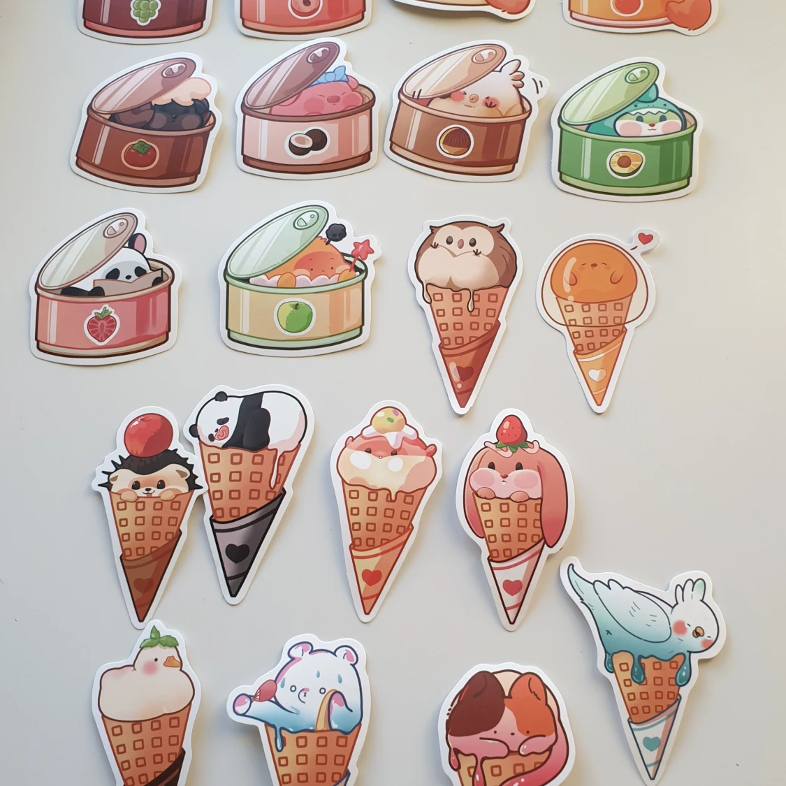 40st djur, glass klistermärken/stickers, pyssel  - 90