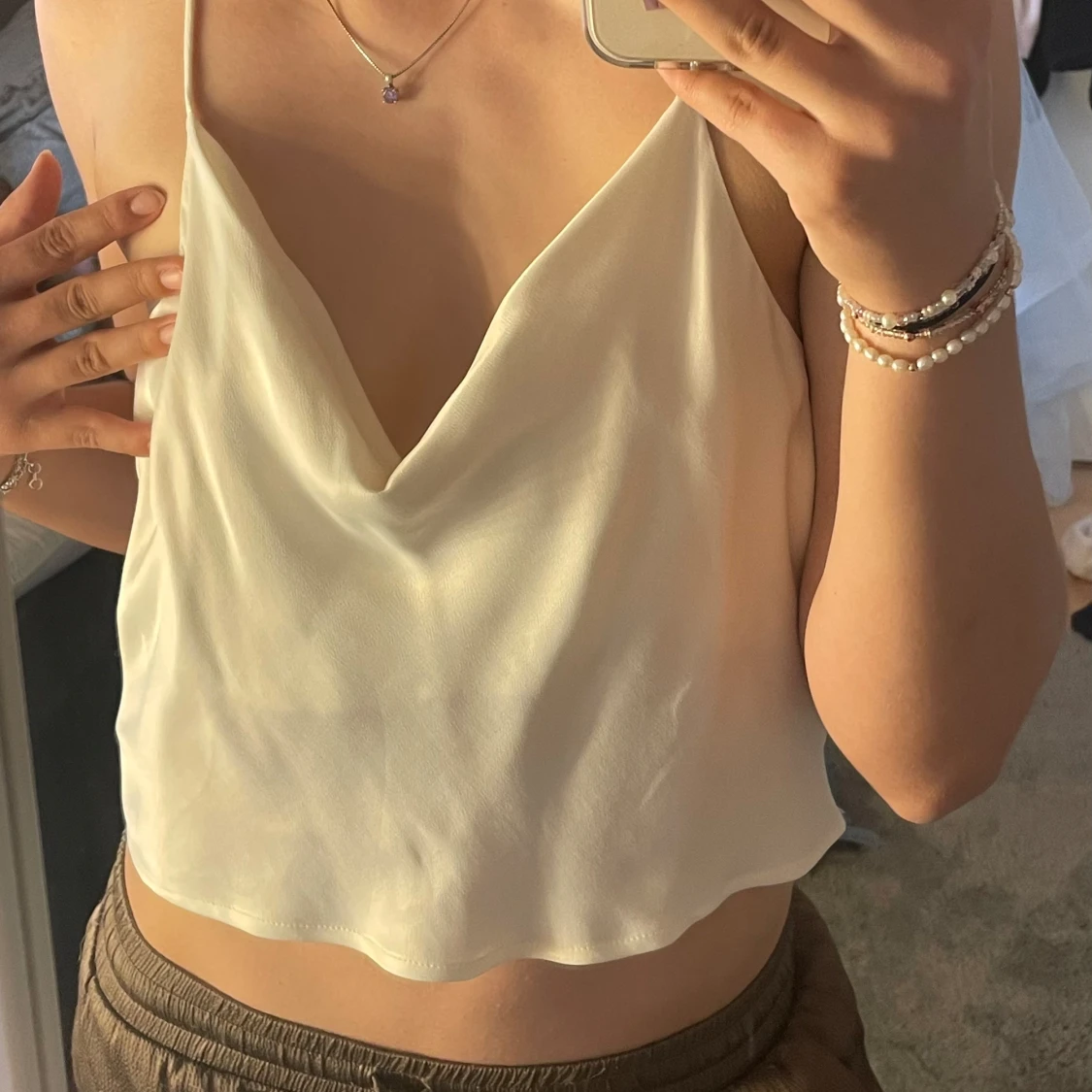 Vitt satinlinne  - 91