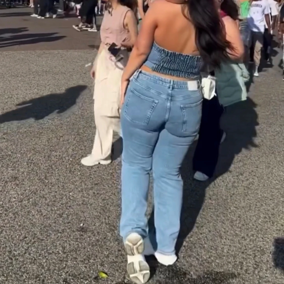 Lågmidjade ljusblåa jeans  - 93