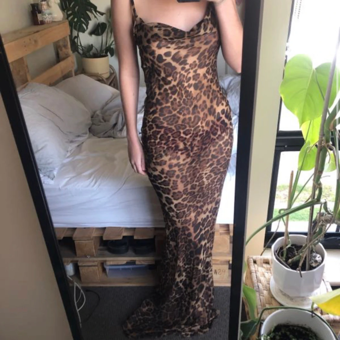 Leopard klänning  - 90