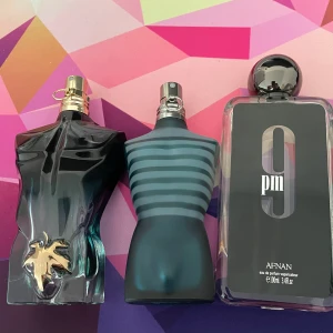 Hej jag säljer sampels på olika parfymer. 3-5ML   - Jpg le beau EDP, jpg le Male edt, afnan 9pm, lattafa khamrah, mont blanc ultra blue, mont blanc legend edt, stronger With you edt, vearsace Eros flame valentino coral fantasy