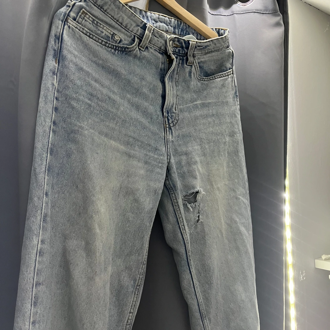 Blå jeans wide - 90