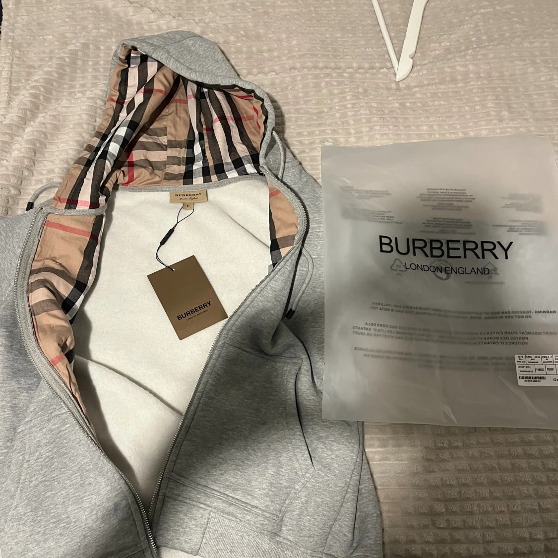 Burberry zip hoddie