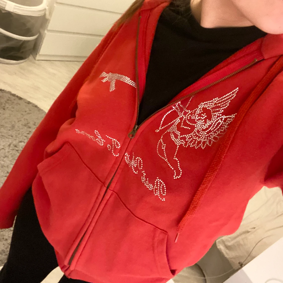 Rhinestone hoodie - 90