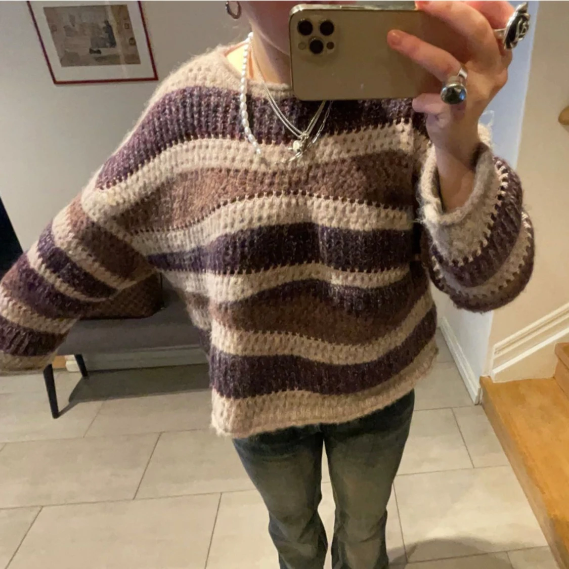 Cool stickad tröja - 90