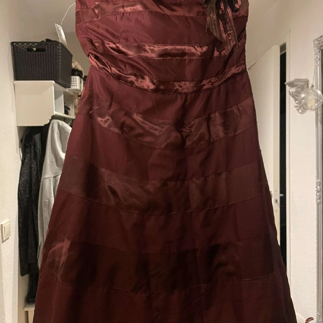 Vinröd balklänning  - 90