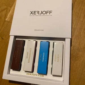 Xerjoff Samples  - Säljer fyra samples från Xerjoff på Naxos, Torino 21, Alexandria 2 (såld) och Renissanse 90 st och alla tre för 240