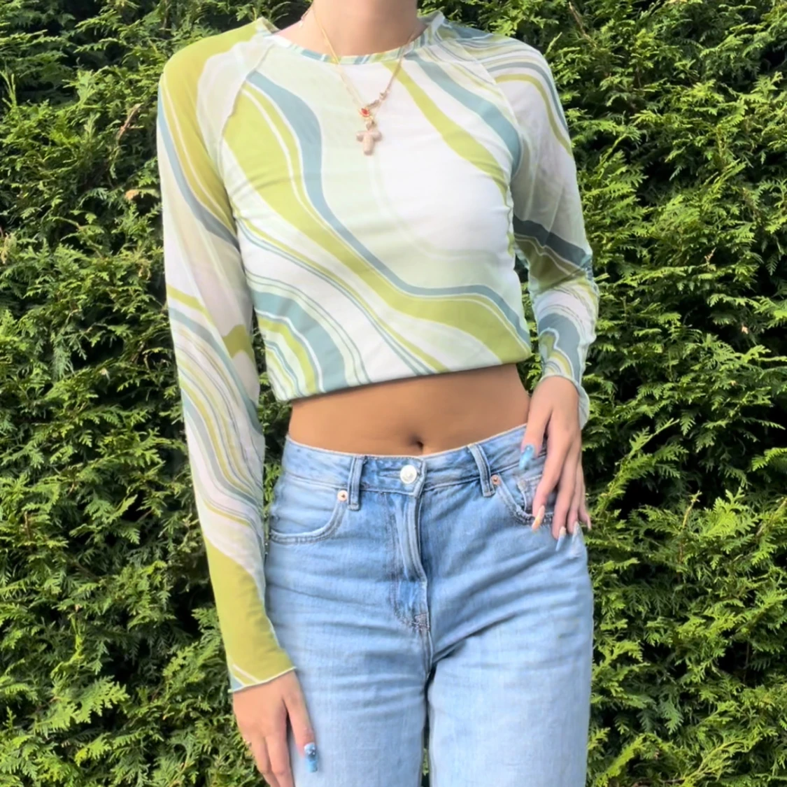 Mesh tunn tröja  - 90