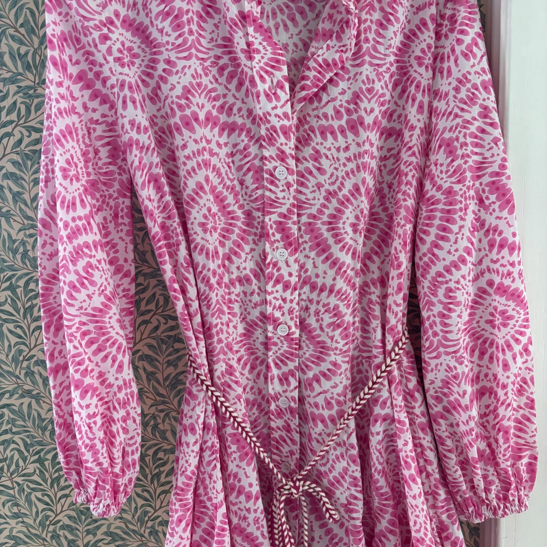 Zara klänning i bomull mönstrad  - 90