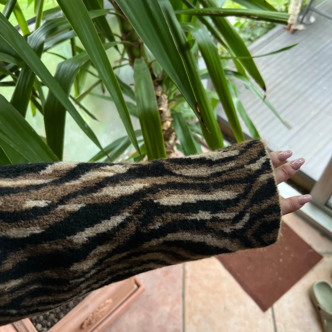 Djurmönster skön tjocktröja - 91