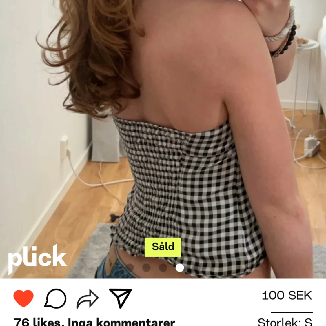 Rutig halter topp - 92