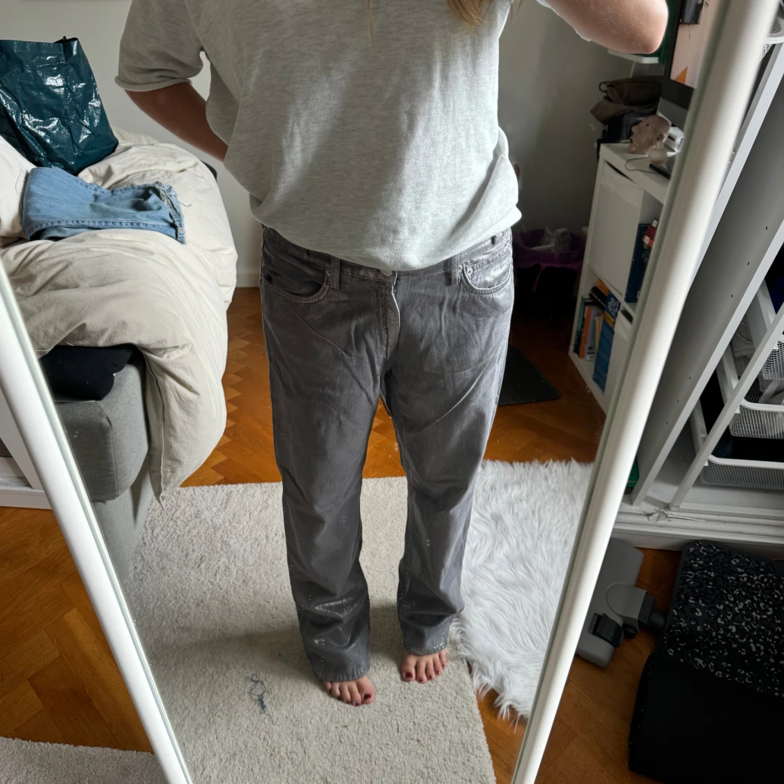 Silvriga jeans  - 91