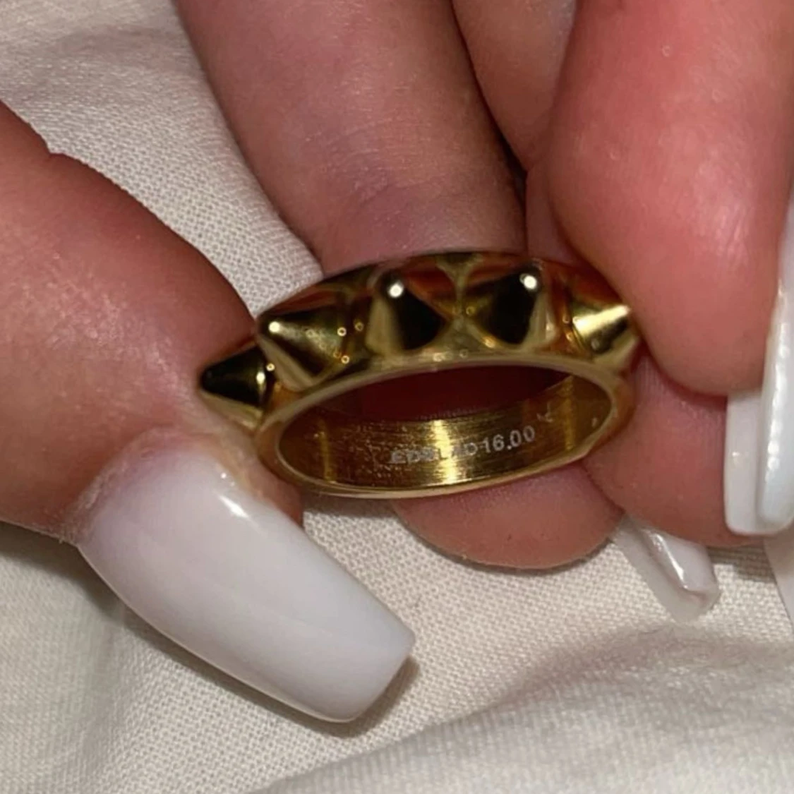 Guldig edblad ring - 91