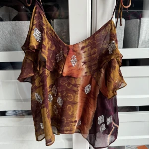 Zara topp med paljetter  - Endast använd en gång🤎🤎