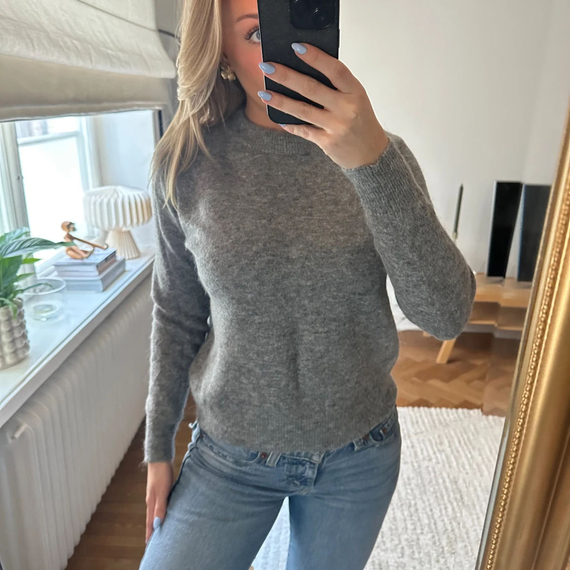 Grå stickad tröja ifrån zara