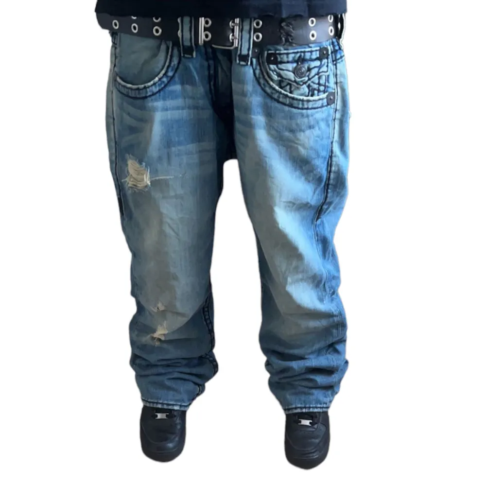True Religion jeans Ricky fit super T. W34 [Ytterbenslängd 110cm] [Innerbenslängd 83cm] [Midja 45,5cm] [Benöppning 24cm]. Jeans & Byxor.