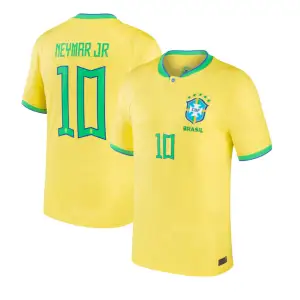 Snygg brazil Neymar tröjan med nummer 10 på ryggen 
