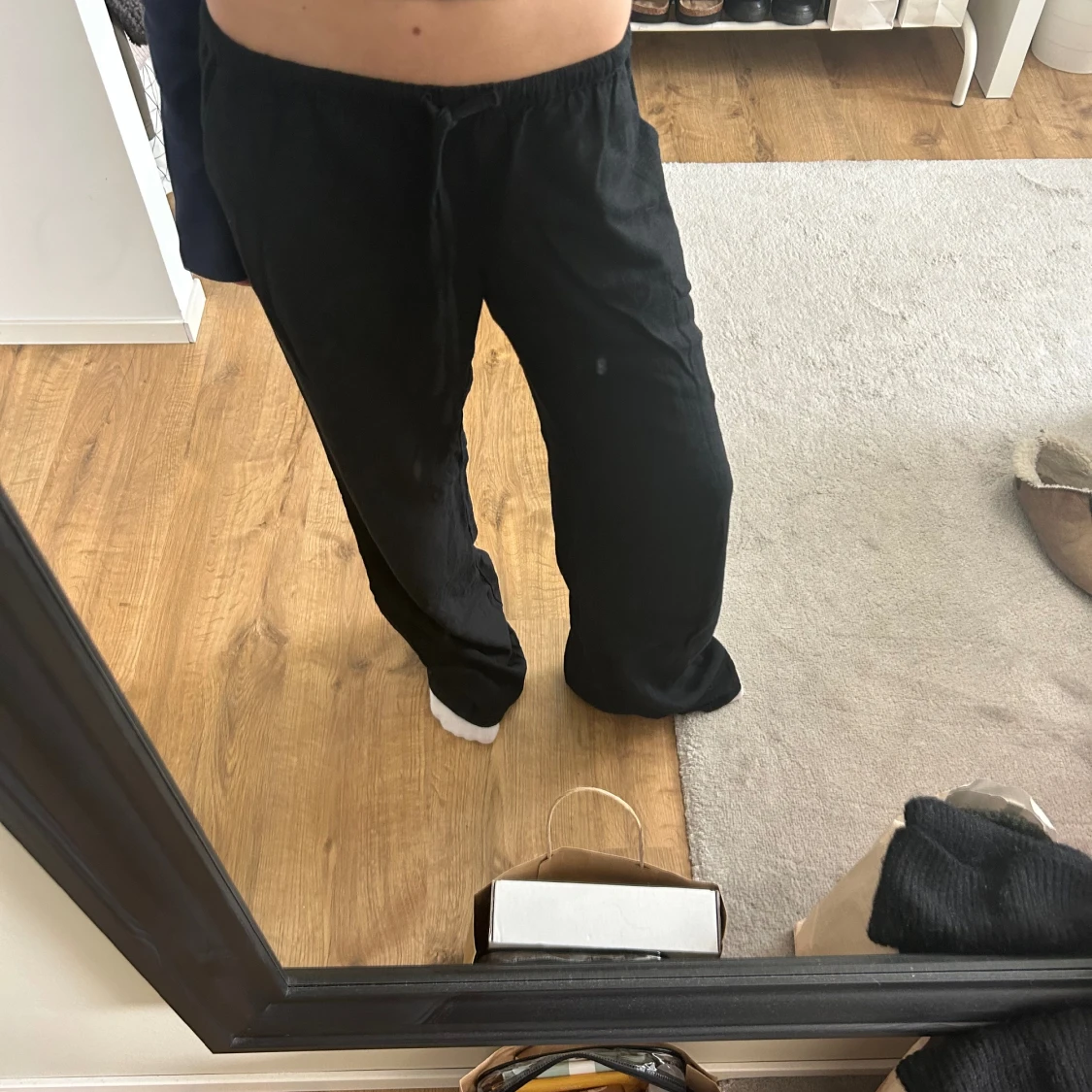 Lågmidjade linnebyxor 