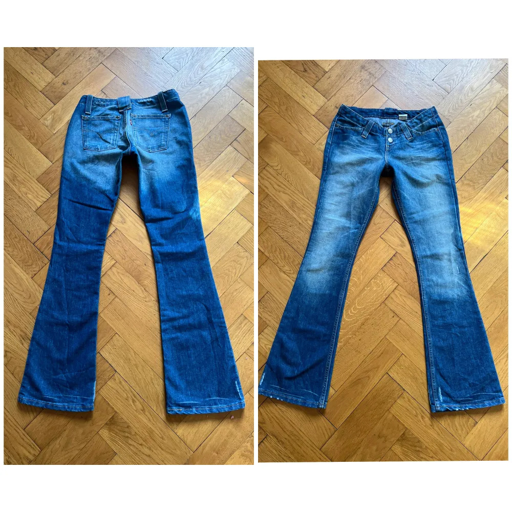 Lågmidjade jeans från Levi’s i modellen 520 Too superlow. Mått i cm: midja: 34, gren: 17 & Innerben: 81. Står ingen storlek men uppskattar till xs (se mått).. Jeans & Byxor.