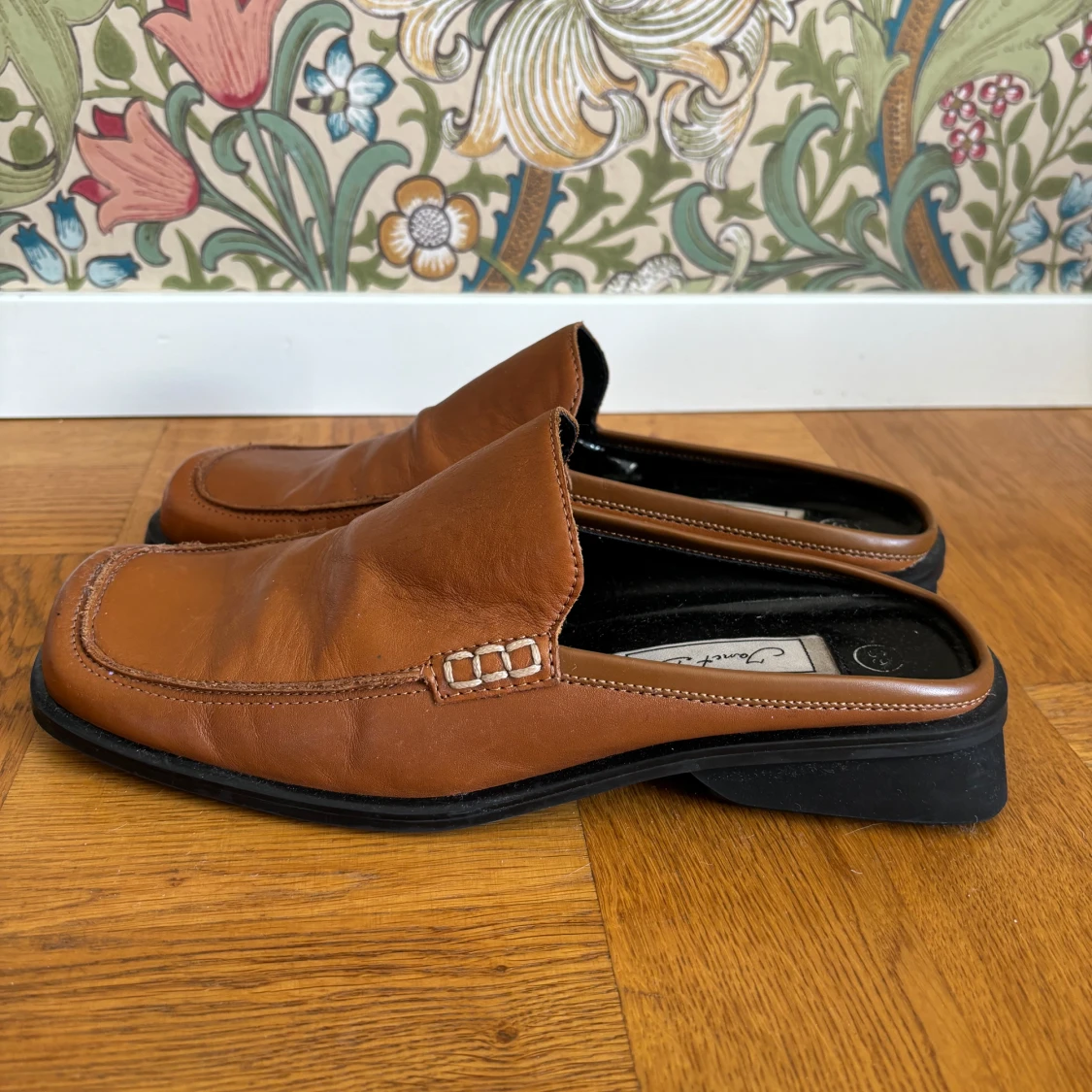 Vintage mules slip ins läder/skinn 38/39 - 90