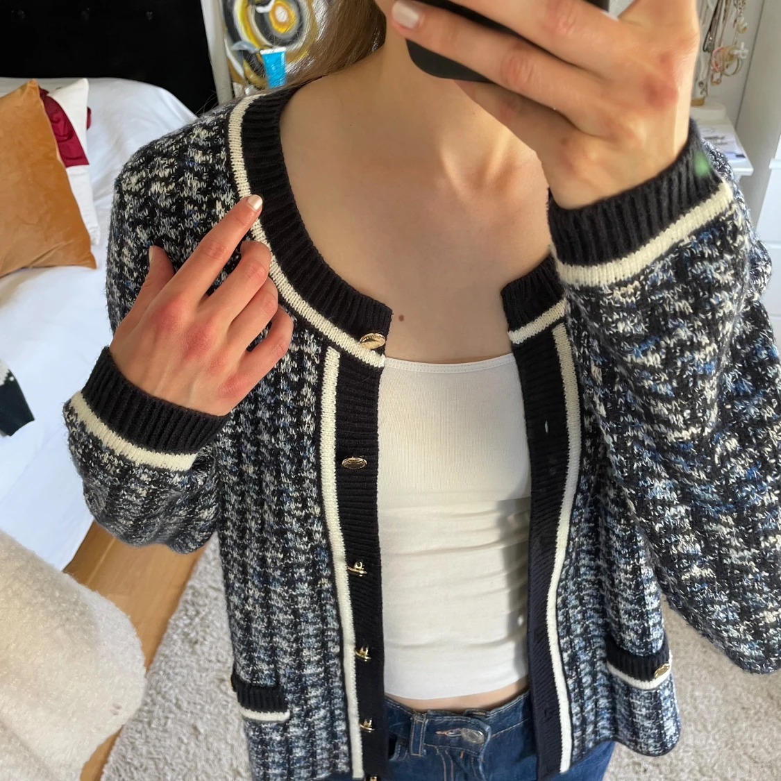 Stickad kofta Lindex