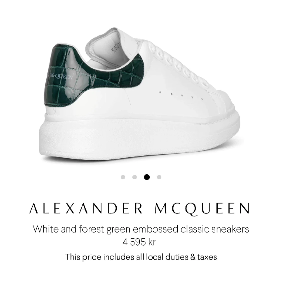 Alexander McQueen skor  - 91