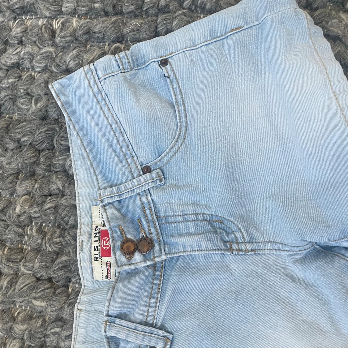 Lågmidjade jeansshorts  - 91