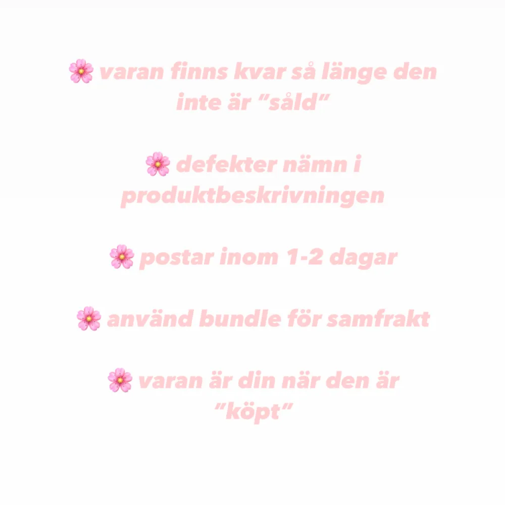 🌸Läs gärna POLICY & FRAKT innan du skriver (finns i mina två gillade inlägg). Accessoarer.