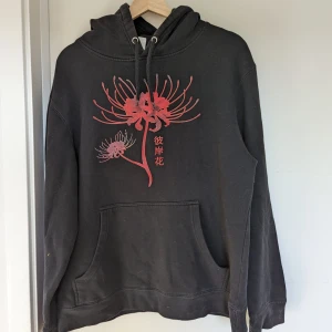 Hoodie - Fint skick utöver att den har en liten färgfläck på höger ärm. 53 cm över axlarna och 70 cm lång.
