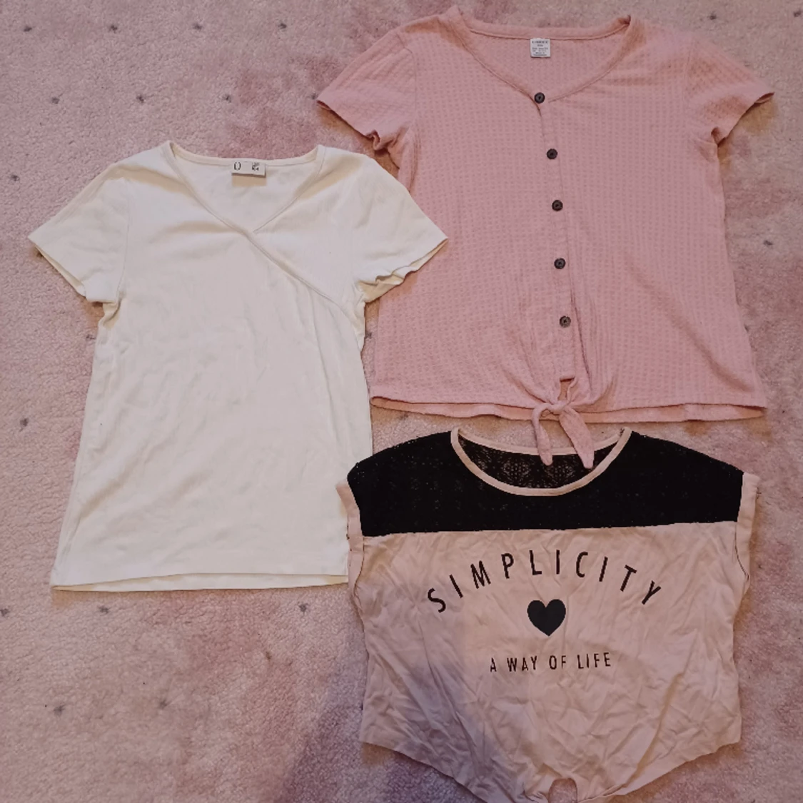 Set med 3 toppar strl 158-164 xs s