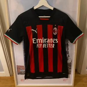 Milan fotbollströja 2022/2023 - Helt ny riktigt fet Milan tröja (hemma)! Nyskick, 10/10. Om du undrar något kan du alltid ställa en fråga!! 
