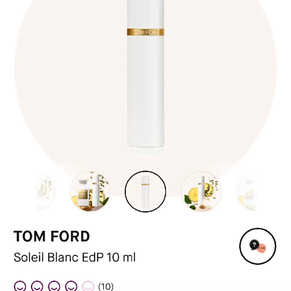 Tom Ford parfym 10 ml, luktar vanilj och kokos ä. Nypris 700. Accessoarer.