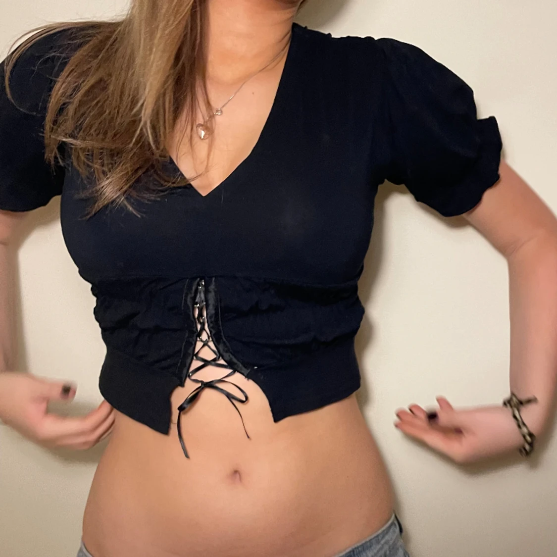 Tröja med snörning - 91