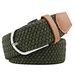 Helt nytt grisch bälte  - flätat bälte i modellen "Army Green" Bältet är 105cm långt men går att justera hela vägen ner till 50cm.