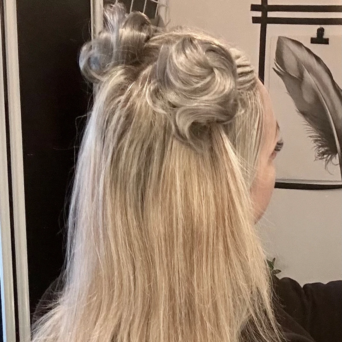 Space buns av syntethår