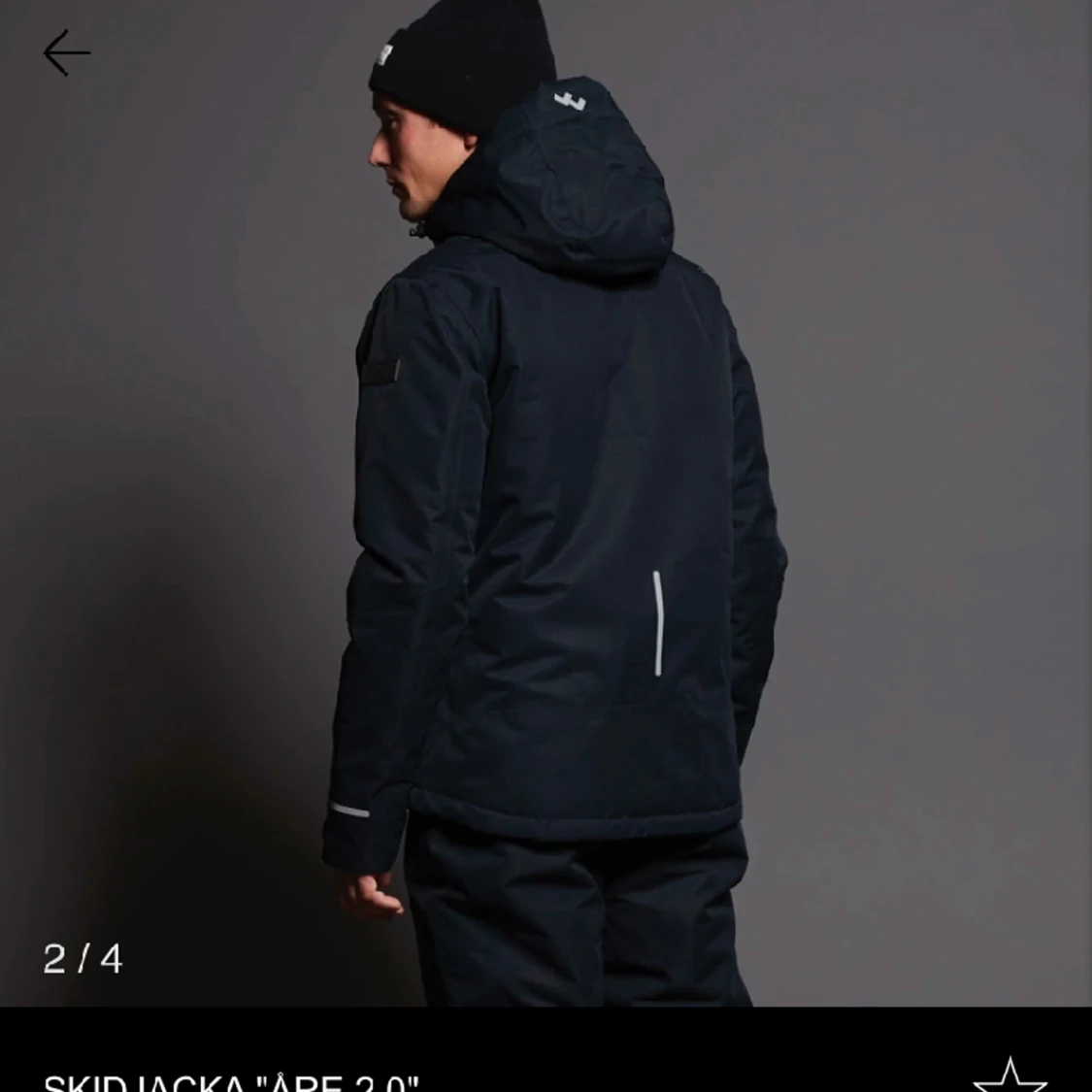 Svart skidjacka unisex stl M - 90