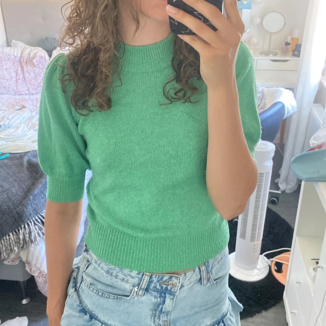 Grön stickad topp
