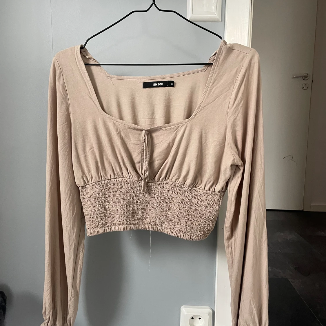 Beige långärmad topp  - 90