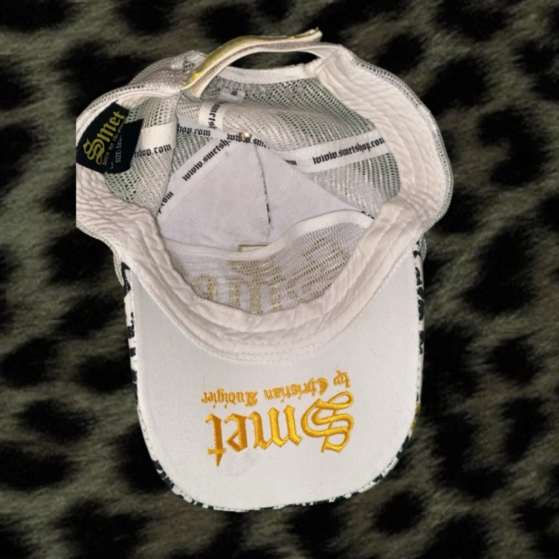 Keps med cheetah prints och döskalle  - 91