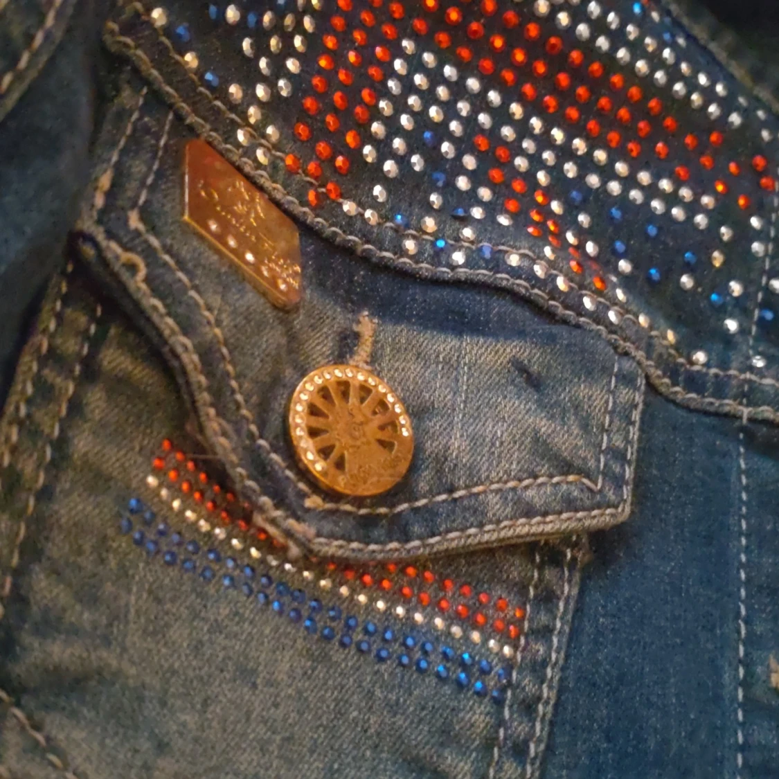 Jeans jacka med brittiska flaggan - 91